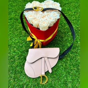 Dior Saddle Belt Pouch Waist Blush Beige Poudre Pink Belt Bag